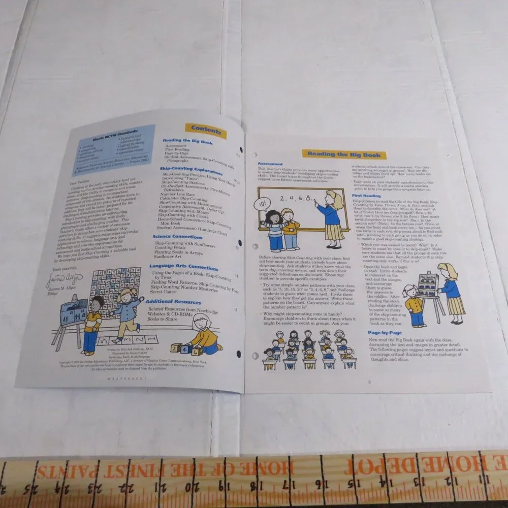 Skip Counting BIG BOOK (almost 2 feet tall) with teacher pages CLASSROOM SIZE